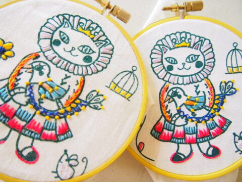 6月28日(土)artist in「刺繍CAFE〜 自由にステッチ、刺繍の布小物づくり〜」at TEGAMISHA TERRACE
