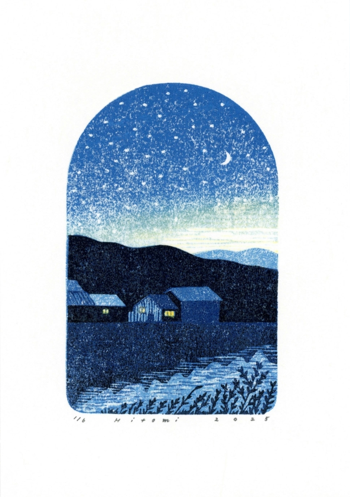 平岡瞳さん　版画　スノードーム　新品　額装 平岡瞳さん 版画 スノードーム 新品 額装 平岡瞳 | 絵本の小径