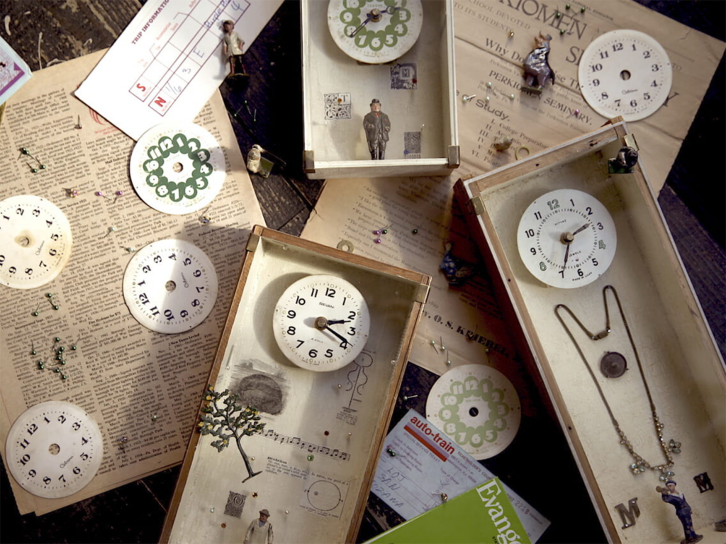 atelier coin・大護慎太郎「『東京蚤の市』で見つけた素材で作る“箱時計”」 at 手紙舎の学校